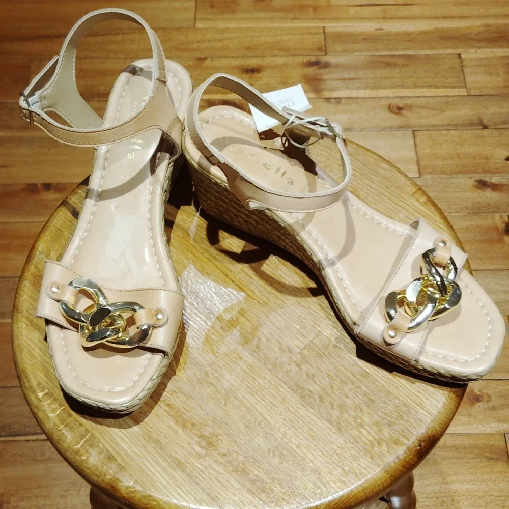 Mariella Italian Leather Wedge Sandals